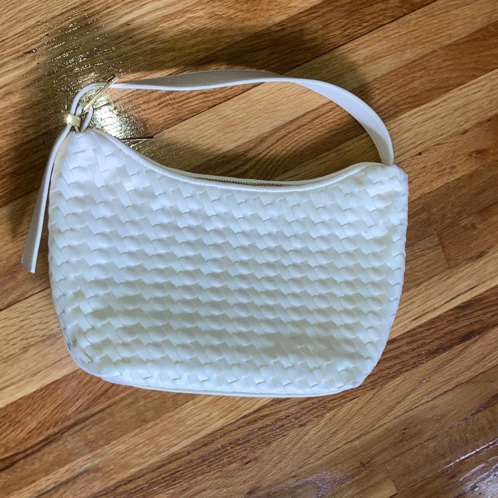 A New Day Cream Woven Shoulder Bag